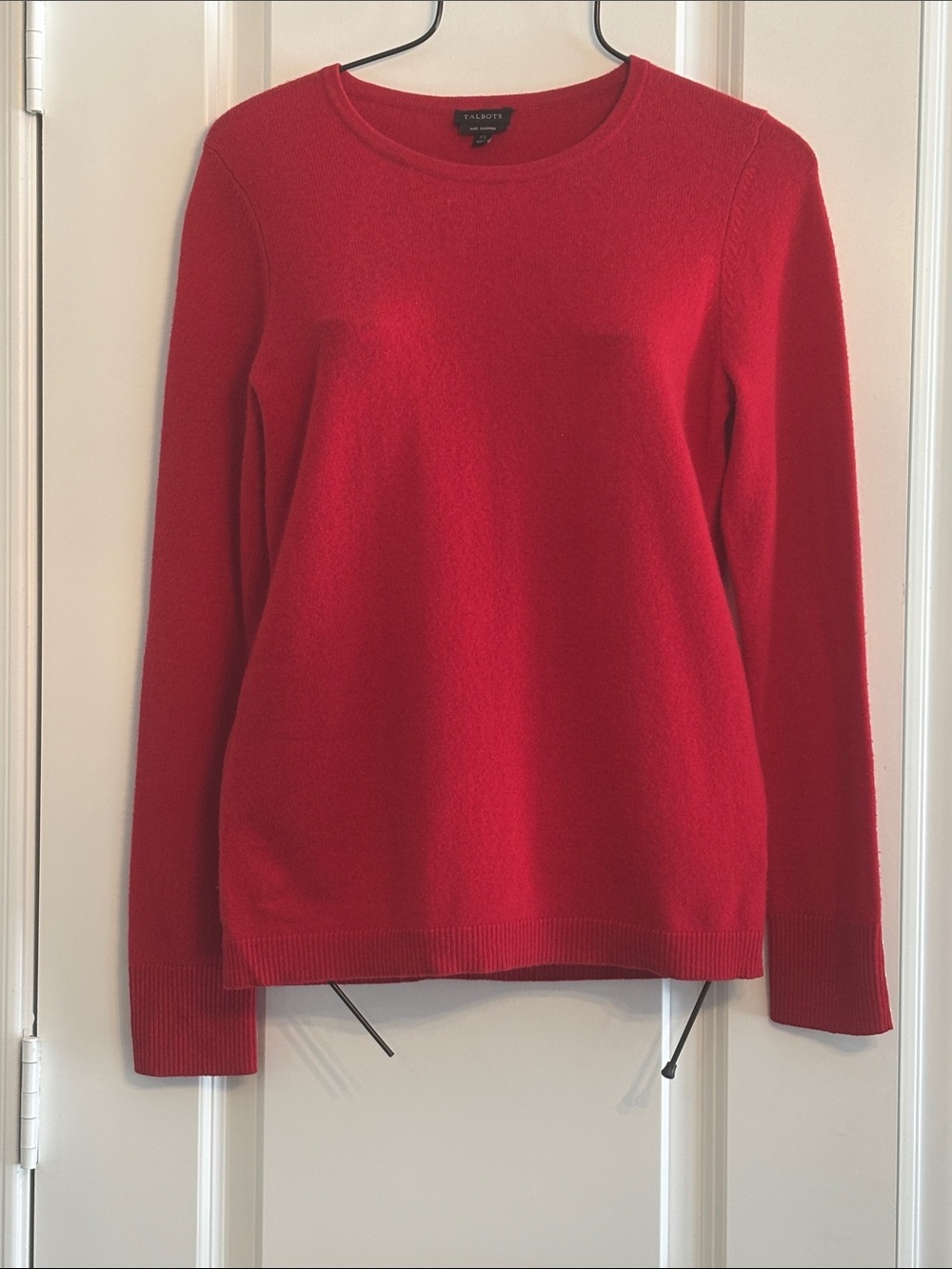 Talbots Women’s Pure Cashmere Red Crewneck Pullover Sweater. XS